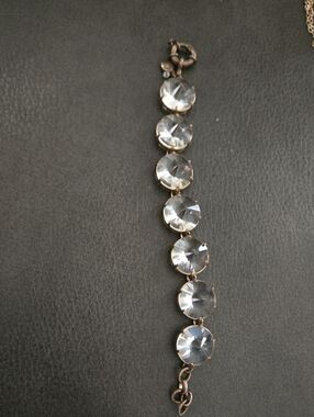 J. Crew Clear Crystal Link Bracelet - Gold Setting